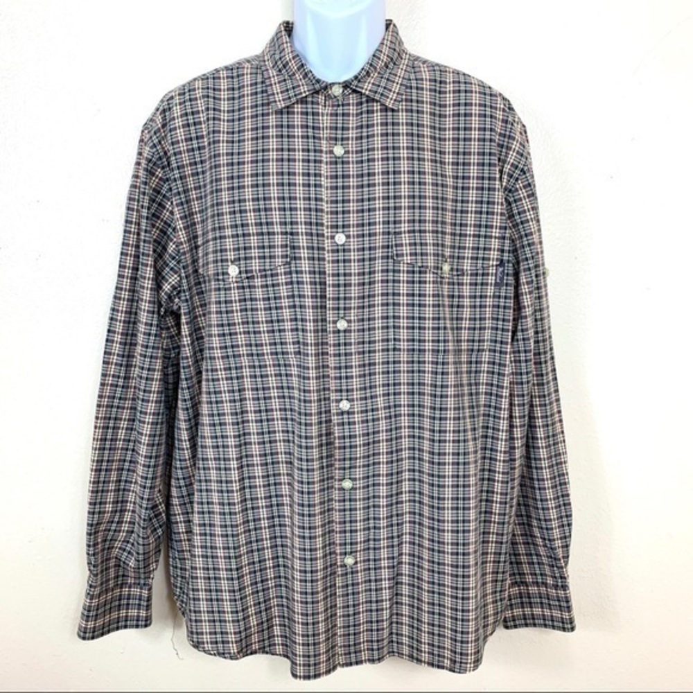 Woolrick Men’s Casual shirt Buttons down plaid XL